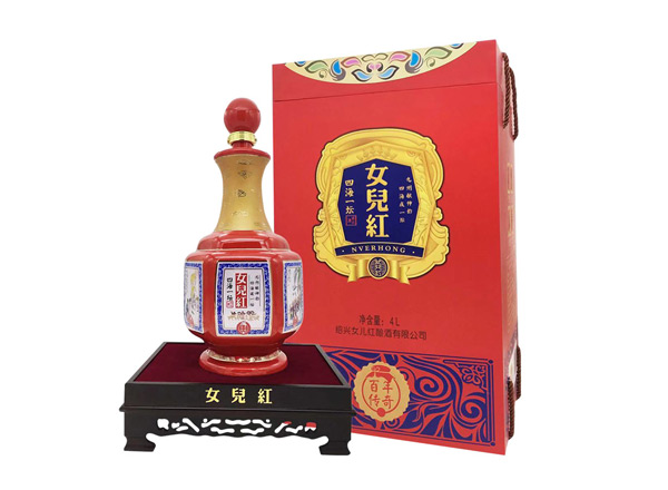 沈阳女儿红黄酒回收女儿红百年传奇四海一坛三十年4L礼盒装绍兴花雕酒