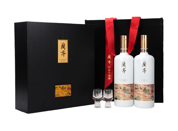 沈阳会稽山兰亭黄酒回收兰亭二十年陈酿1L*2礼盒装行情价格